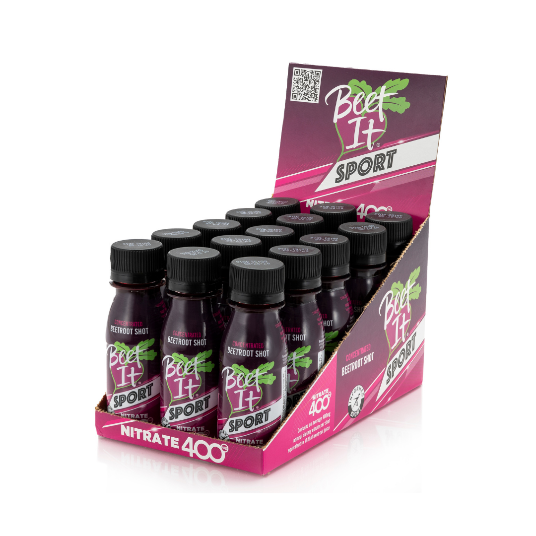 Beet It Sport Nitrato 400 mg  – Shot de Nitratos Naturales para Rendimiento Deportivo.